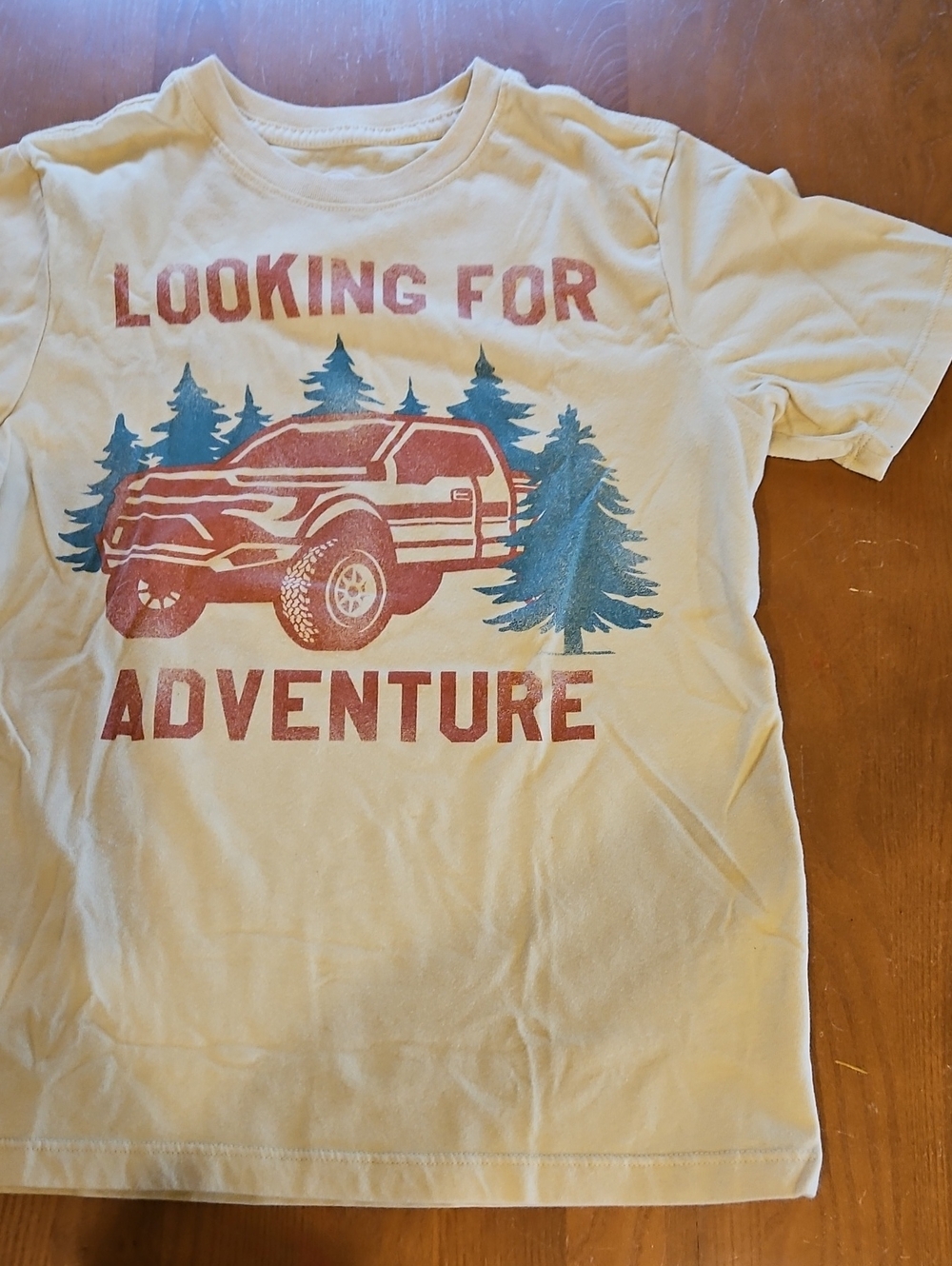 wonder nation Cream Graphic Tee with Red Print